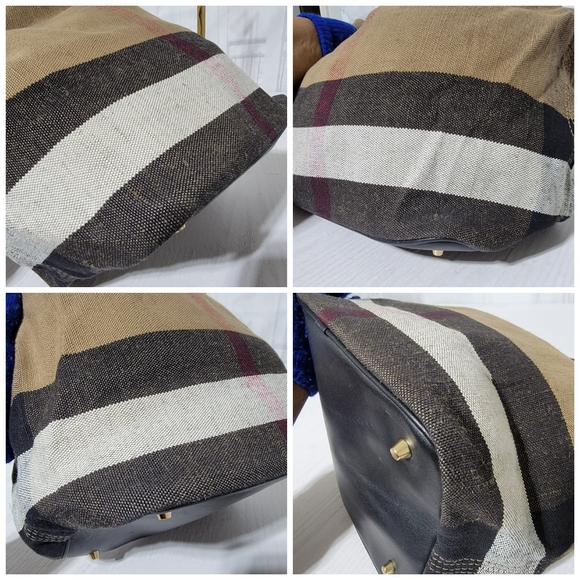 Authentic BURBERRY Ashby Hobo SaddleCanvas Mega Check - Picture 11 of 12
